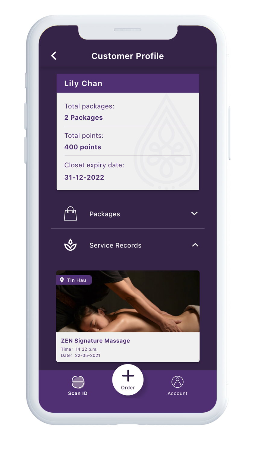 Massage Booking App showcase