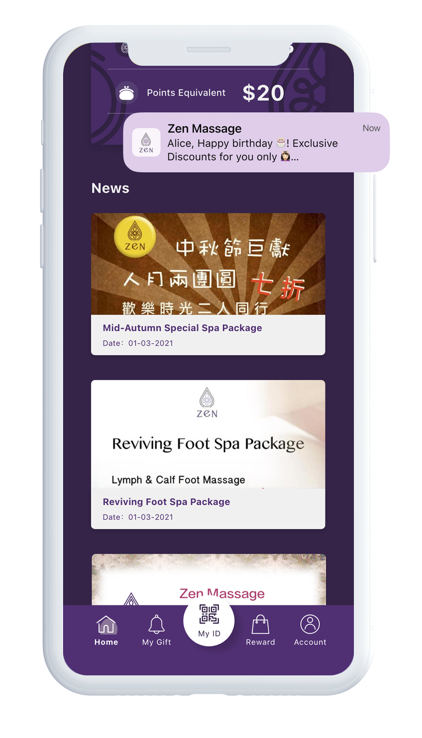Massage Booking App showcase